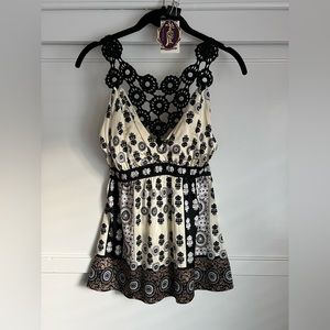 HaleBob silk crochet top - XS fits like med-sm never worn beautiful silk